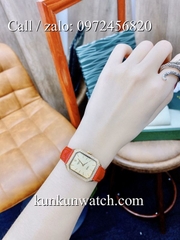 Đồng Hồ Nữ Rolex RLND037 - Dây Da Đỏ - 18 x 26mm