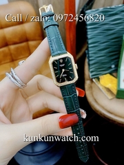 Đồng Hồ Nữ Rolex RLND039 - Dây Da Xanh Lá -18 x 26mm