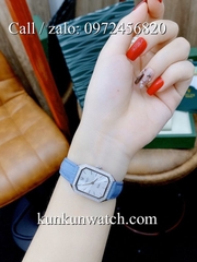 Đồng Hồ Nữ Rolex RLND0391 - Dây Da Xanh Lơ -18 x 26mm