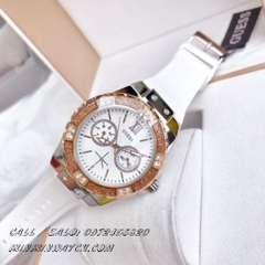 Đồng Hồ Nữ Guess W1053L2 - Kiểu Dáng Hublot - Dây Cao Su - 39mm