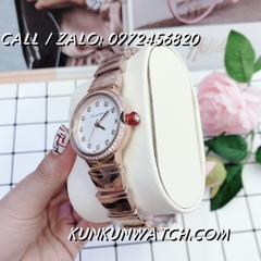 Đồng Hồ Nữ Bvlgari BGRNT012 - Dây Vàng Hồng Mặt Trắng - 34mm