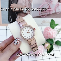 Đồng Hồ Nữ Bvlgari BGRNT012 - Dây Vàng Hồng Mặt Trắng - 34mm