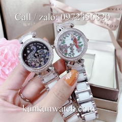 Đồng Hồ Nữ Bvlgari Bulgari BGRNT022 - Dây Bạc Mặt Đen - 33mm