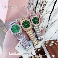 Đồng Hồ Nữ Bvlgari Lvcea BGRNT032 - Dây Kim Loại ( Bạc Mặt Xanh )  - 35mm