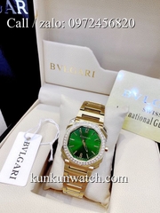 Đồng Hồ Nữ Bvlgari Lvcea BGRNT034 - Dây Kim Loại ( Vàng Mặt Xanh )  - 35mm