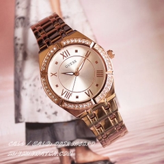 Đồng Hồ Nữ Guess GW0033L3 - Viền Mặt Số Pha Lê Cách Điệu - Dây Kim Loại - 36mm