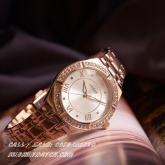 Đồng Hồ Nữ Guess GW0033L3 - Viền Mặt Số Pha Lê Cách Điệu - Dây Kim Loại - 36mm