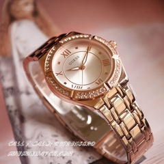 Đồng Hồ Nữ Guess GW0033L3 - Viền Mặt Số Pha Lê Cách Điệu - Dây Kim Loại - 36mm