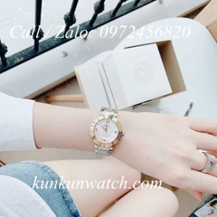 Đồng Hồ Nữ Versace Daphnis Mặt Số Khảm Trai - Demi Mặt Trắng - 36mm