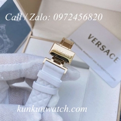 Đồng Hồ Nữ Versace Vanitas Mini - Dây Da Trắng - 30mm