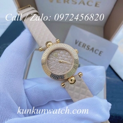 Đồng Hồ Nữ Versace Vanitas Mini - Dây Da Nude - 30mm