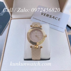 Đồng Hồ Nữ Versace Vanitas Mini - Dây Da Nude - 30mm