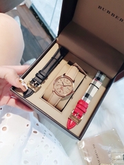 Set Đồng Hồ Nữ BURBERRY BQTBBR021 - Dây da