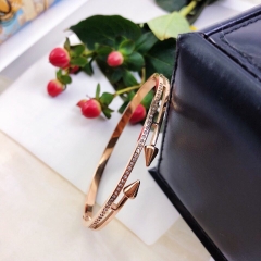 Vòng tay nữ Titan thiết kế dạng Đinh phối Đính đá cao cấp VTN004