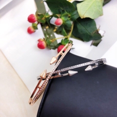 Vòng tay nữ Titan thiết kế dạng Đinh phối Đính đá cao cấp VTN004