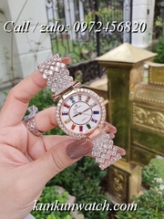 Đồng Hồ Nữ Royal Crown 4604 -  Dây Gắn Đá Vỏ Vàng Hồng - 36mm