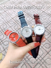 Đồng Hồ Nữ Tissot TSNDTC025 - Dây Da Đỏ Vỏ Bạc - 32mm