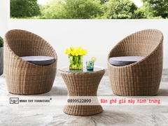 Bàn ghế giả mây hình trứng - thiết kế không bao giờ bị lỗi thời