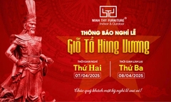 Thông báo Lịch nghỉ Giỗ tổ Hùng Vương 2025