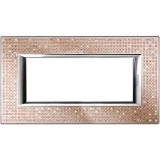 Axolute Bticino - Legrand -MẶT CHE 6M SWAROVSKI LIGHT PEACH – HA4806SWL