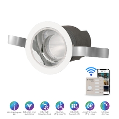 Đèn LED âm trần Downlight Xoay góc 60/7W (Điều khiển bằng Bluetooth)