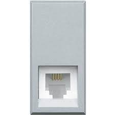 Axolute Bticino - Legrand - Ổ CẮM ĐIỆN THOẠI 1M – XÁM – HC4258/11N