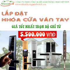 Lắp đặt khoa cửa vân tay thẻ từ