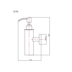 Hộp nhấn xà phòng inox SUS 304 ATMOR model: 8196