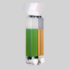 Hộp nhấn xà phòng 2 hộc nhựa ABS ATMOR Model: DH-700-2W