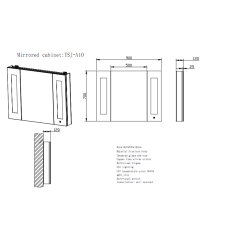 Tủ gương đèn LED phòng tắm ATMOR model: YSJ-A10