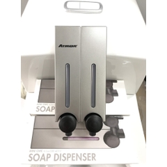 Hộp nhấn xà phòng 2 hộc nhựa ABS ATMOR model: DH-725-2VP