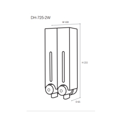 Hộp Nhấn Xà Phòng 2 Hộc Nhựa ABS Atmor Model: DH-725-2W