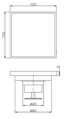 Phễu thoát sàn chống mùi hôi & côn trùng ATMOR Model: AH048