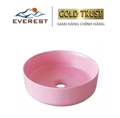 Lavabo Sứ Màu Hồng EVEREST EV-CS01