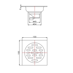 Phễu thoát sàn chống mùi hôi ATMOR Model: AH001