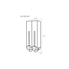 Hộp nhấn xà phòng 2 hộc nhựa ABS ATMOR model: DH-725-2VP