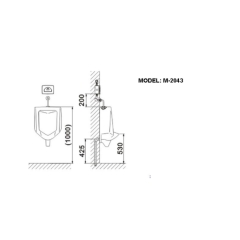 Van tiểu cảm ứng âm tường ATMOR model: AT-2043 (AC/DC)