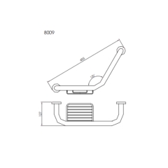 Tay vịn & khay xà phòng inox ATMOR Model: 8009
