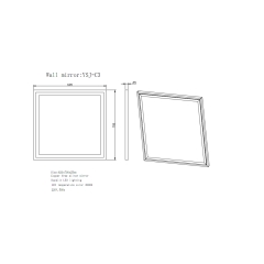 Gương treo tường có đèn LED ATMOR model: YSJ-C3