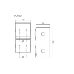 Trục giấy vệ sinh inox sus 304 ATMOR Model: TD-8302L