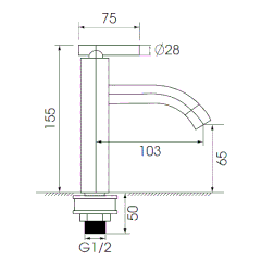 Vòi lavabo lạnh ATMOR Model: AI004