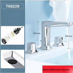 Bộ vòi lavabo nóng lạnh MOEN - DIAMOND Model: T68228
