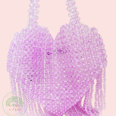 Túi F21 hạt nhựa màu hồng hình trái tim