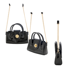 Túi F21 đen da bóng size 22