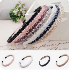 Cài băng đô xoàn màu pha lê