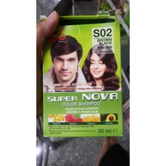 Gội nhuộm super nova color shampoo 30ml
