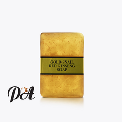 Xà bông cục rửa mặt trắng da chống lão hóa  Gold Snail - Nhân sâm đỏ