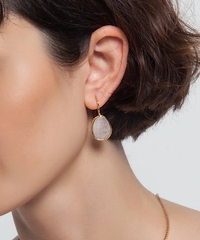 BÔNG TAI ĐÁ THẠCH ANH HỒNG USA 100% FROM USA