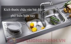 Kích thước chậu rửa bát đôi phổ biến hiện nay