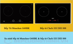 So sánh bếp từ Munchen G60BK với Chefs EH DIH888